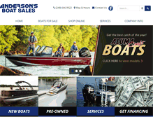 Tablet Screenshot of andersonsboatsales.com